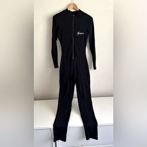 GUESS jet black full bodysuit, longsleeve, Medium